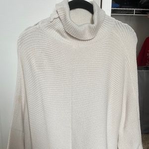 White turtleneck sweater